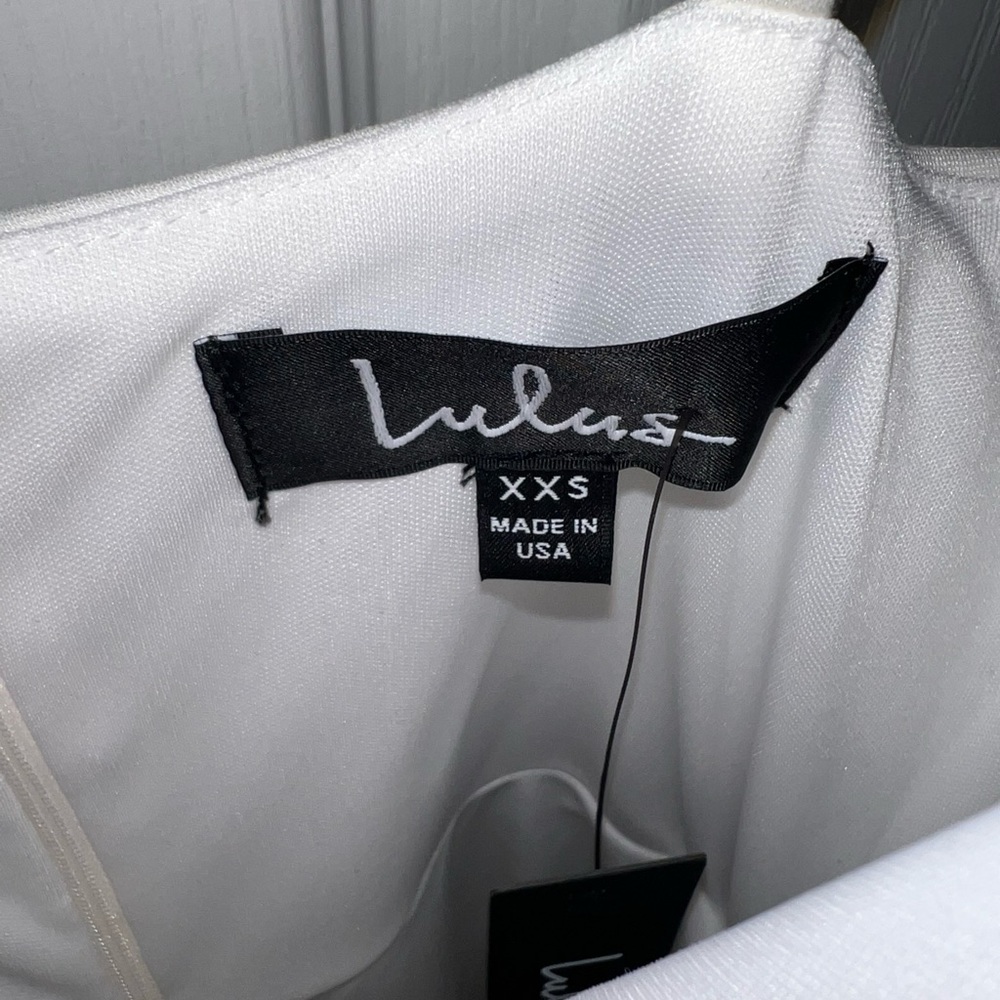 Lulu's Cream Ruffle Hem Dress - Picture 4 of 4